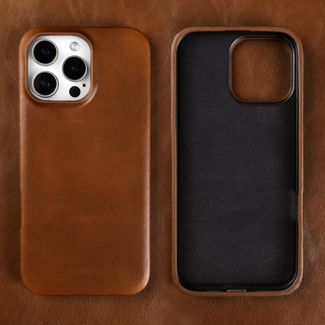 Bergamo Genuine Leather Case - Cognac Brown