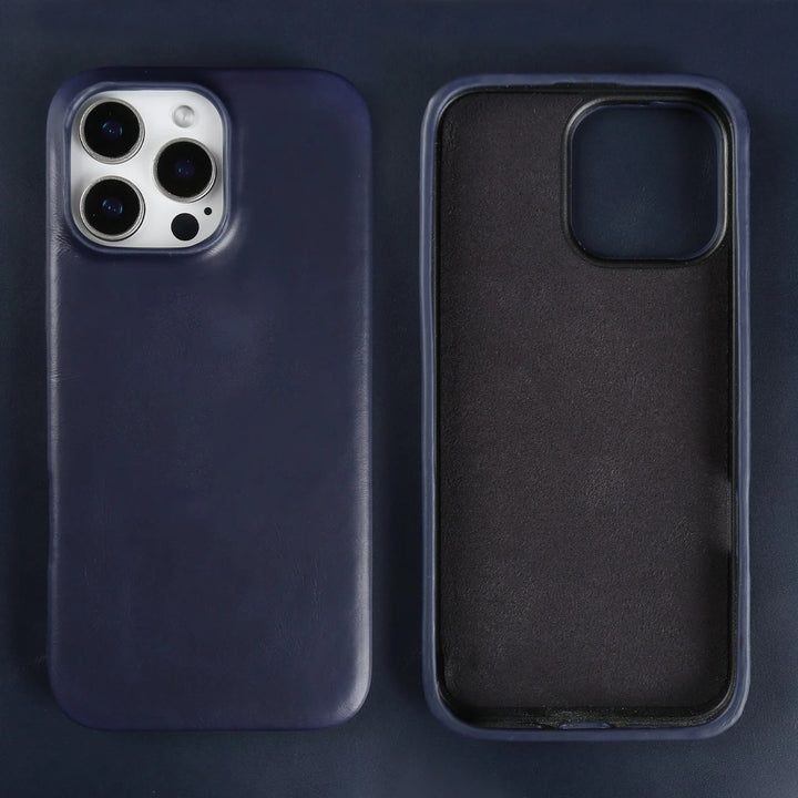 Bergamo Genuine Leather Case - Navy