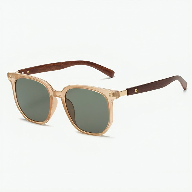 Biarritz Handcrafted Wooden Sunglasses - Walnut Forest