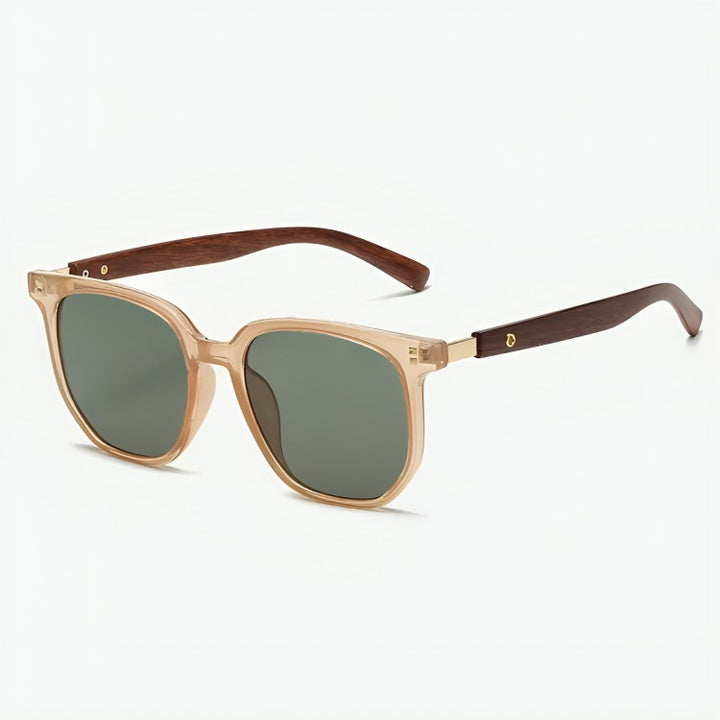 Biarritz Handcrafted Wooden Sunglasses - Walnut Forest