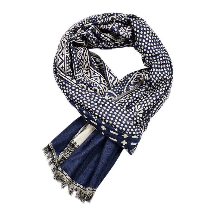 Bordeaux Soft Cotton Scarf - Azure