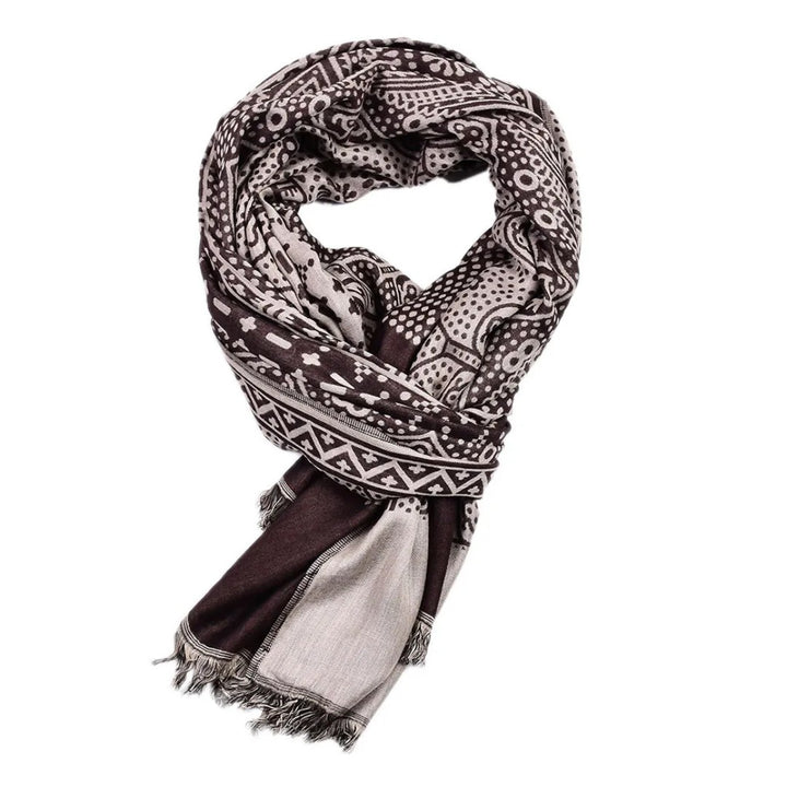 Bordeaux Soft Cotton Scarf - Espresso