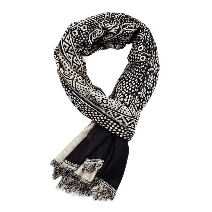 Bordeaux Soft Cotton Scarf - Onyx