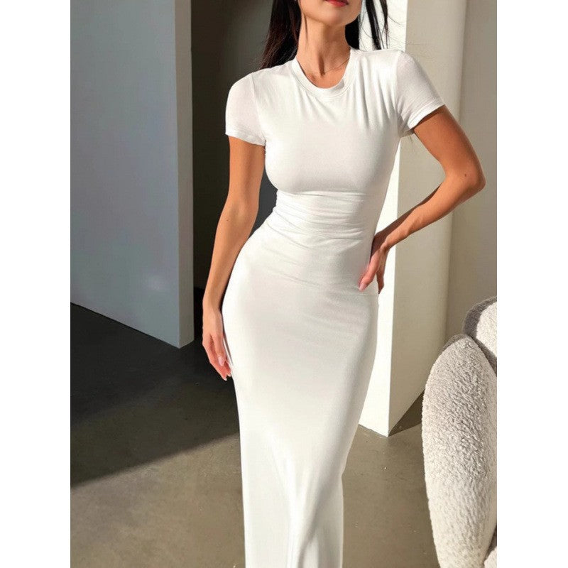 Castellano Slim Fit Dress - White