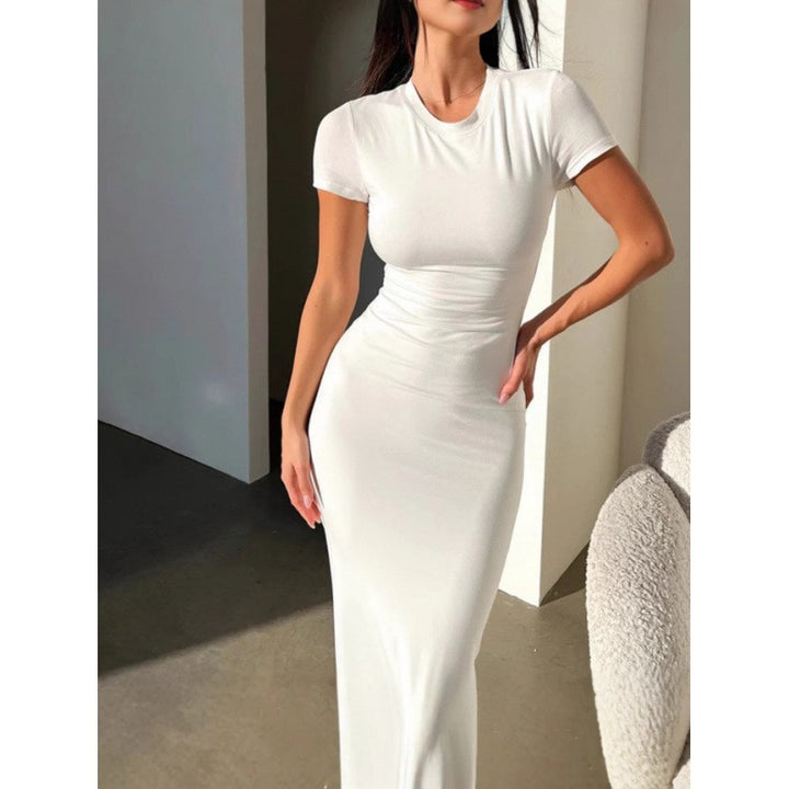 Castellano Slim Fit Dress - White