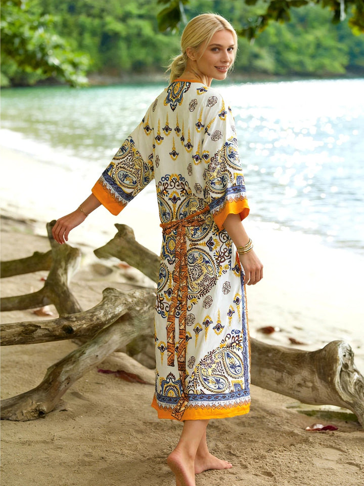 Cadiz Plus Paisley Kimono