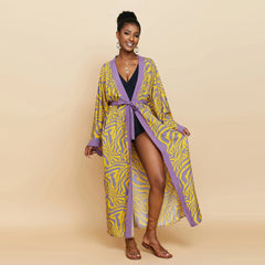 Cala Tie-Dye Cover-Up - Marigold Zebra