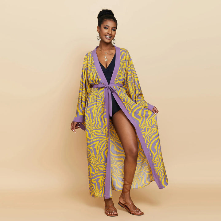Cala Tie-Dye Cover-Up - Marigold Zebra