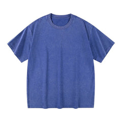 Caledon Washed Cotton T-Shirt - Cobalt Wash