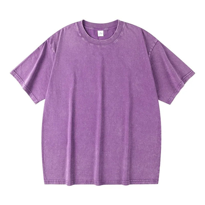 Caledon Washed Cotton T-Shirt - Faded Lavender