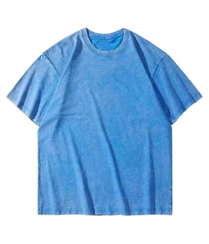 Caledon Washed Cotton T-Shirt - Sky Wash