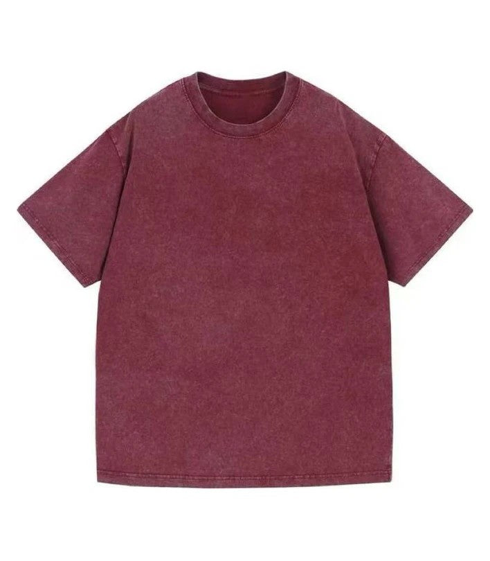 Caledon Washed Cotton T-Shirt - Merlot Wash
