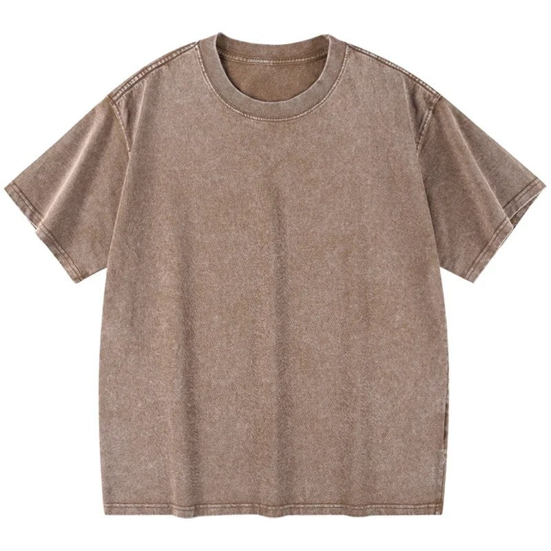 Caledon Washed Cotton T-Shirt - Umber Wash