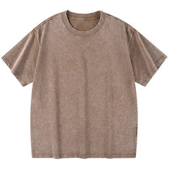 Caledon Washed Cotton T-Shirt - Umber Wash