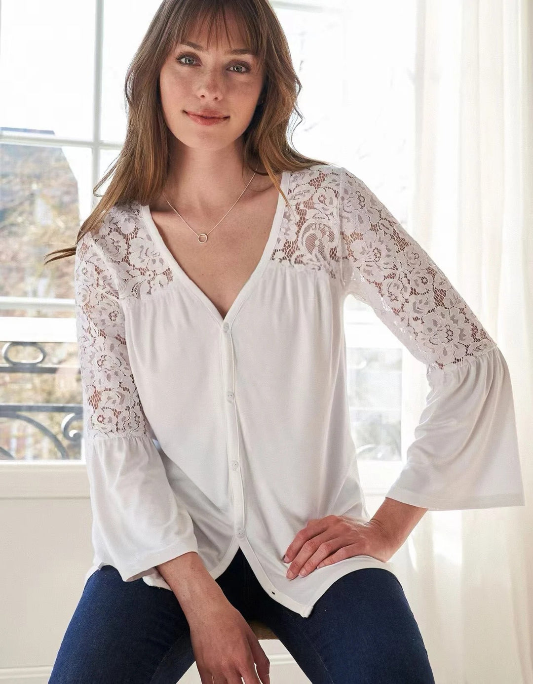 Calla Lace Flare Blouse