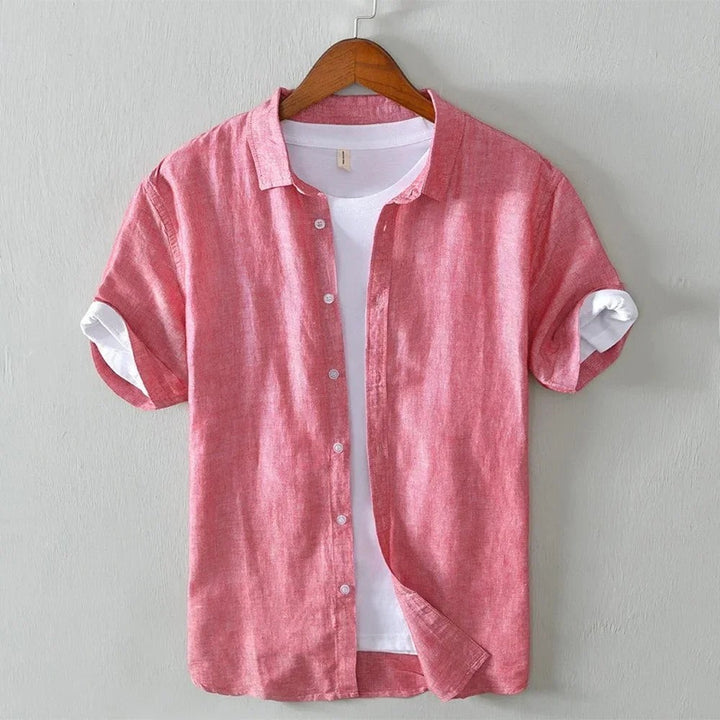 Cannes Linen Shirt - Blush Pink