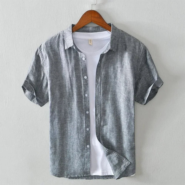 Cannes Linen Shirt - Stone Gray