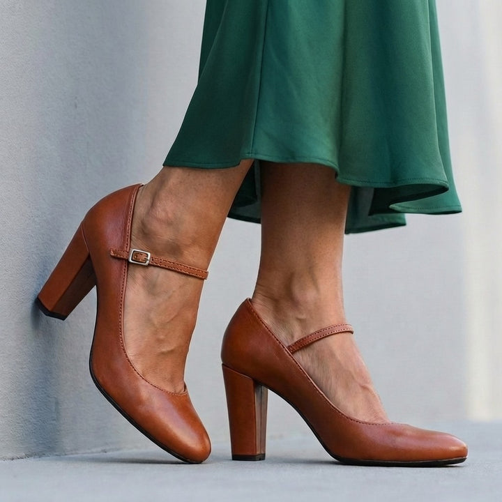 Caravelli Block Mary Jane Heels