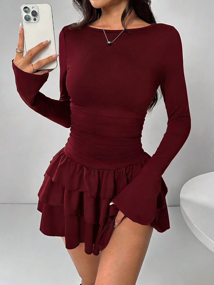 Catania Slim Knit Dress - Burgundy