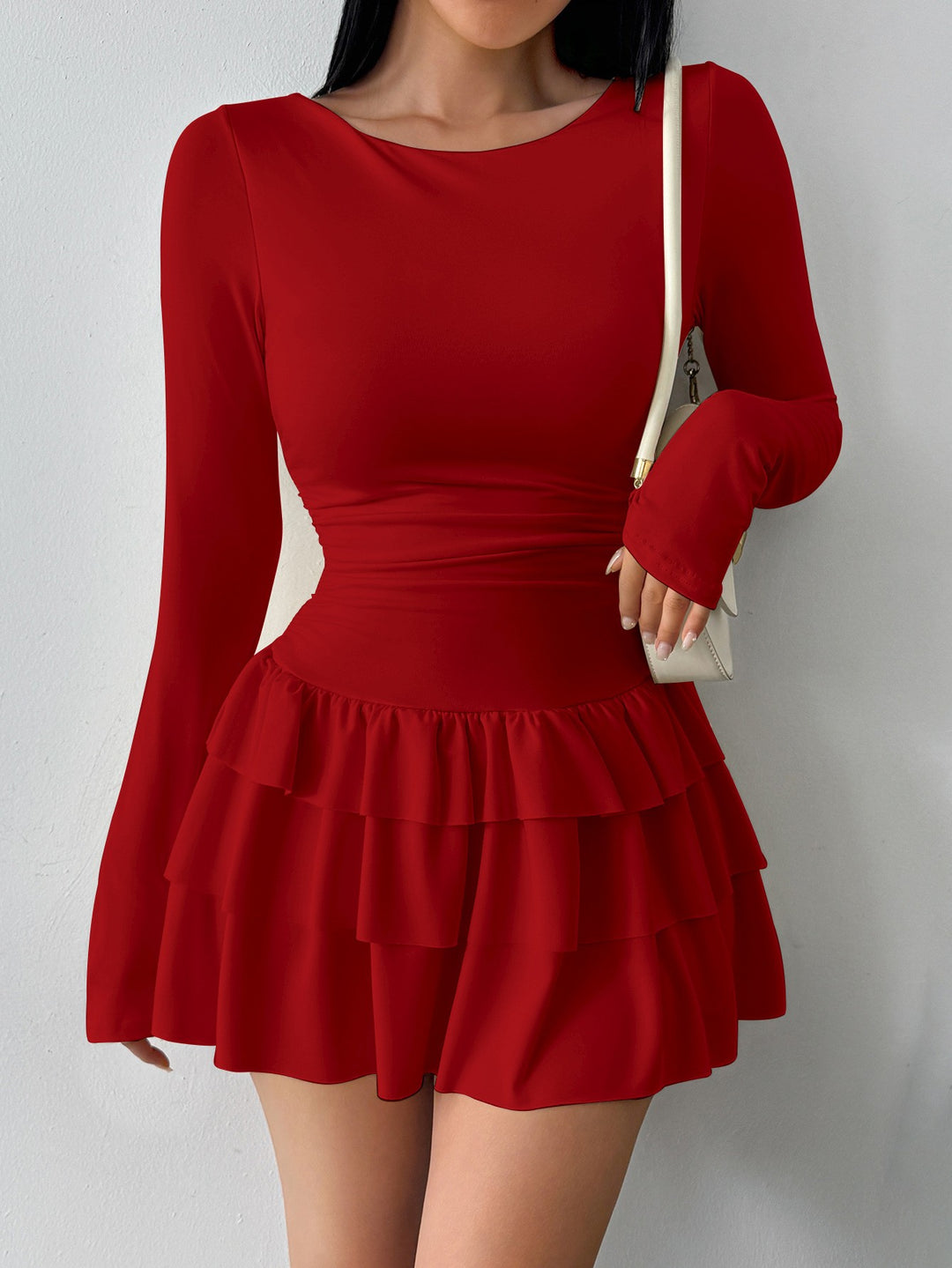 Catania Slim Knit Dress - Classic Red