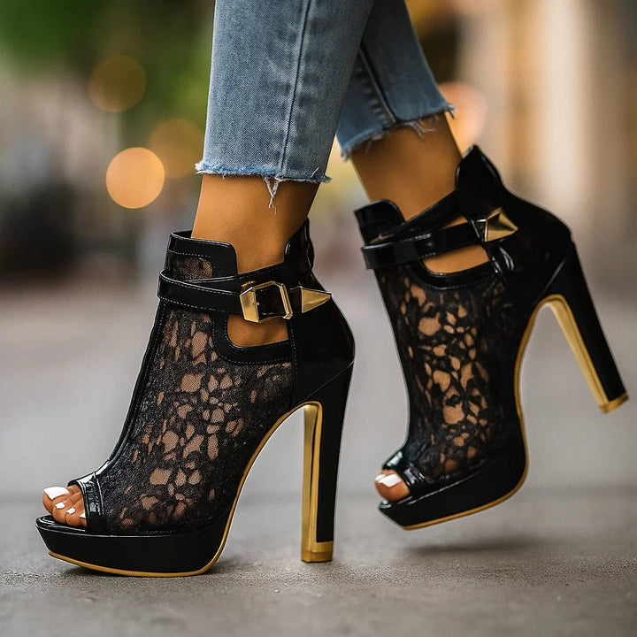 Mirelle Floral Lace Heels