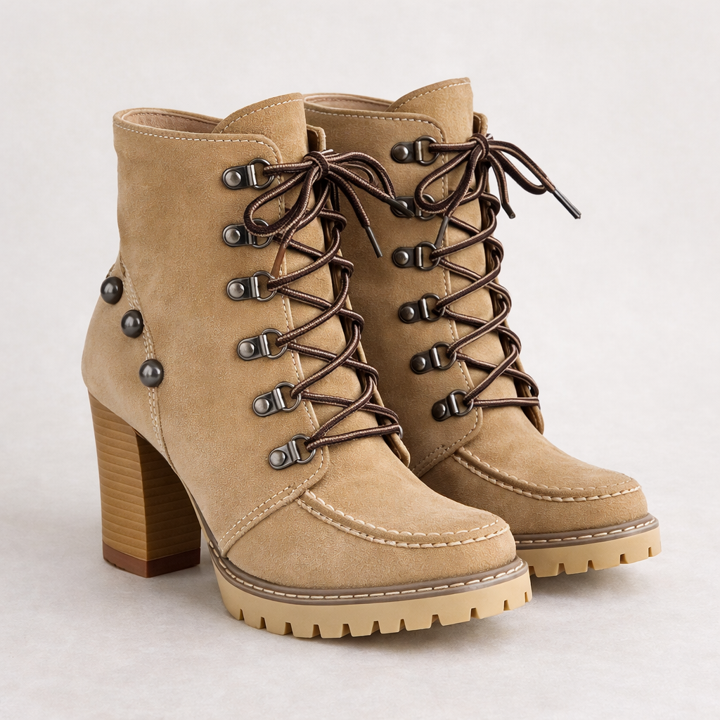 Harkness Hiker Block Heel Boots