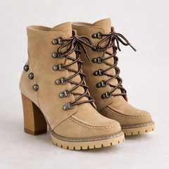 Harkness Hiker Block Heel Boots