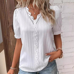 Cervia Cutout Short Sleeve Blouse