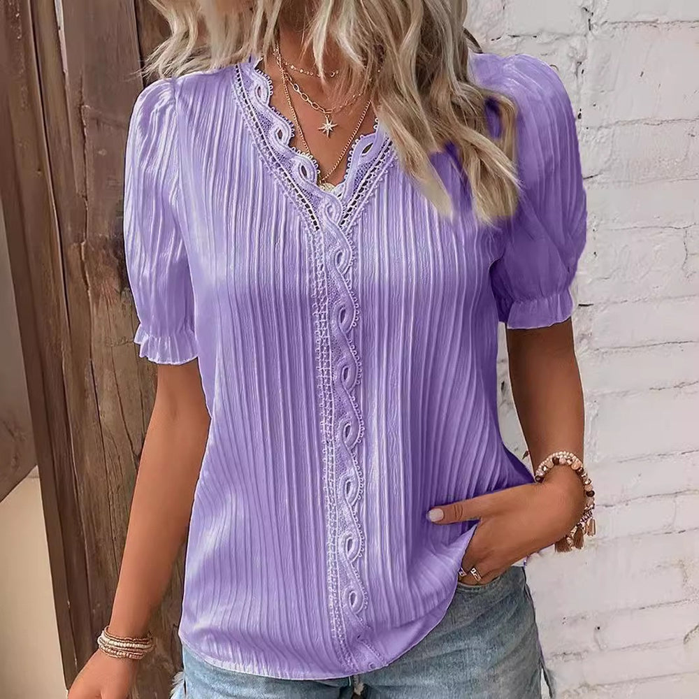 Cervia Cutout Short Sleeve Blouse