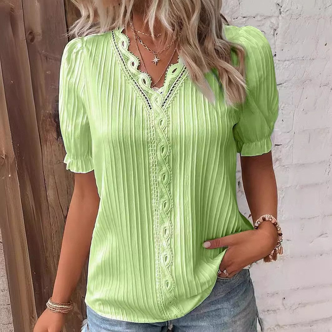 Cervia Cutout Short Sleeve Blouse