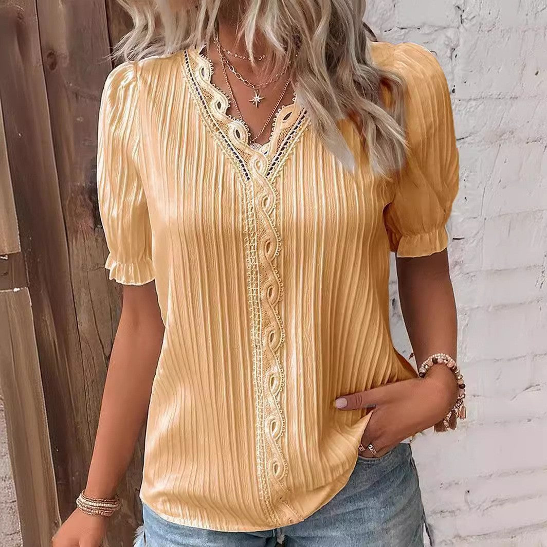 Cervia Cutout Short Sleeve Blouse