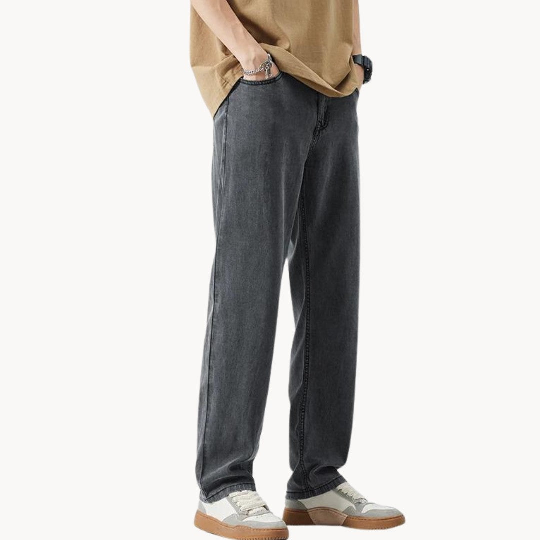Chanoire Denim Straight Leg Pants - Overdyed Grey