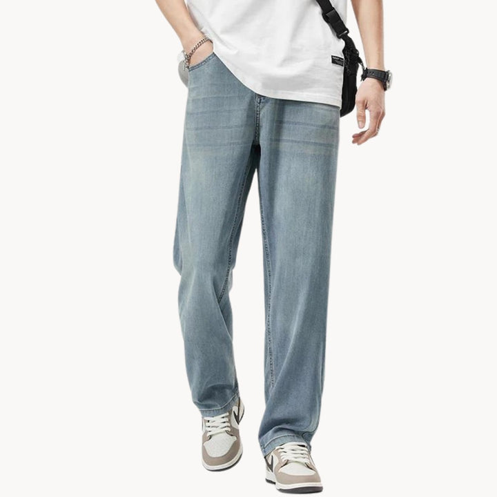 Chanoire Denim Straight Leg Pants - Retro Blue