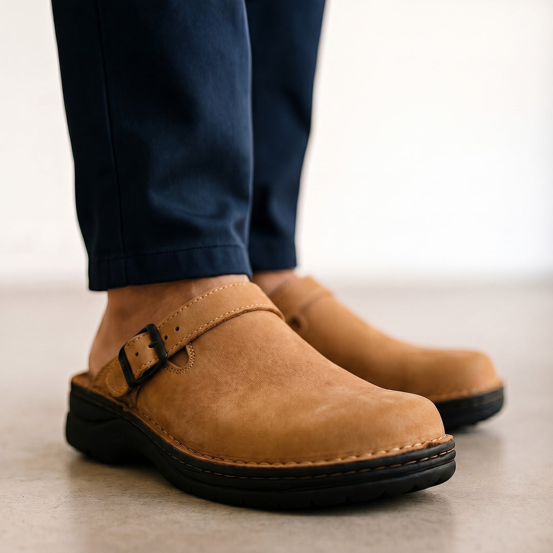 Corso Suede Comfort Sandals - Cognac Suede