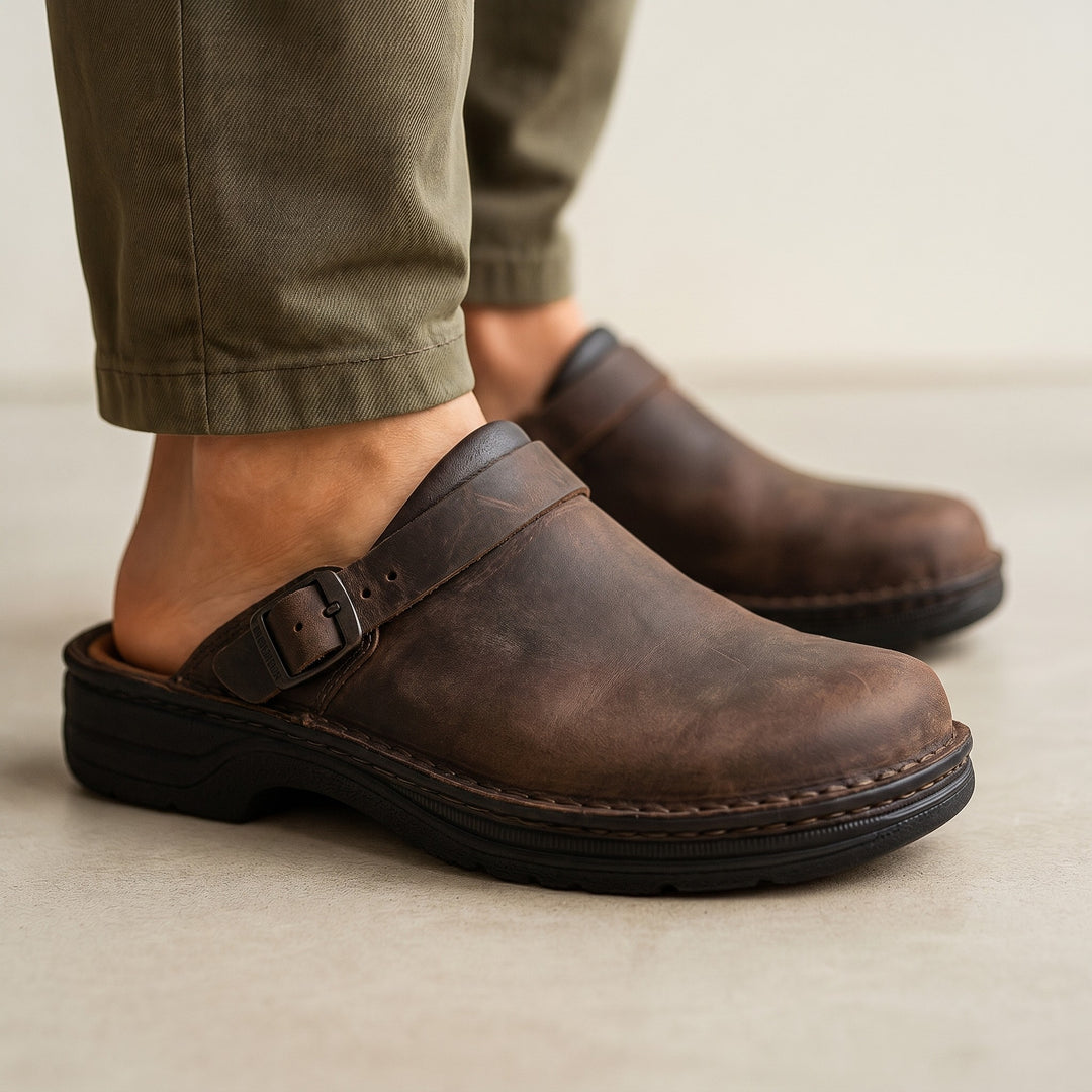 Corso Suede Comfort Sandals - Espresso Brown