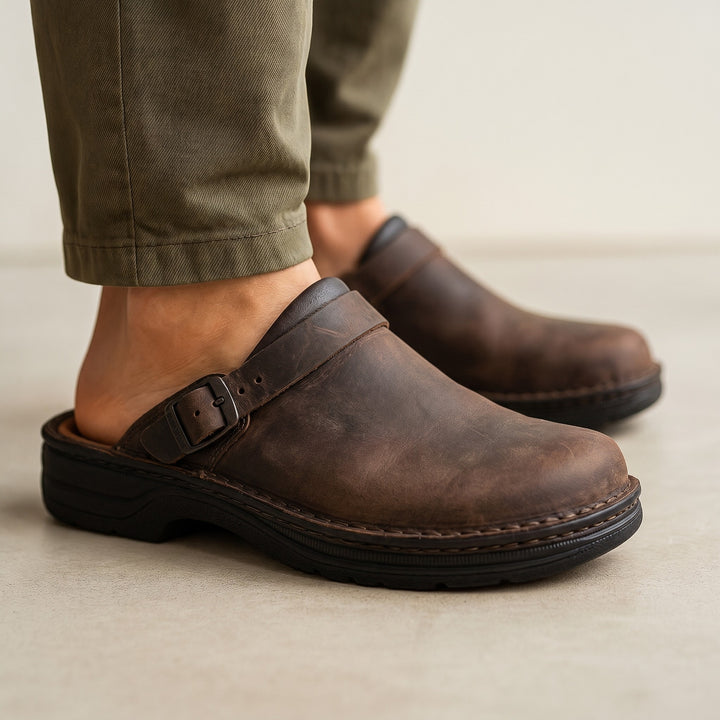 Corso Suede Comfort Sandals - Espresso Brown