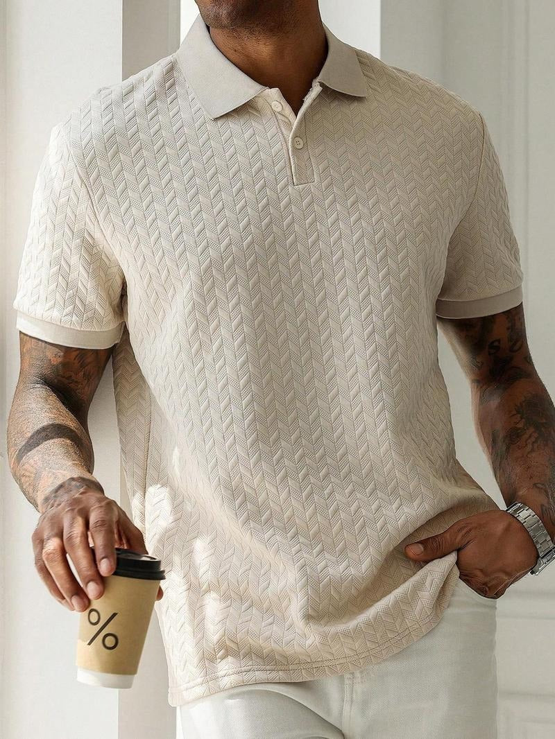 Corelli Jacquard Polo - Sandstone