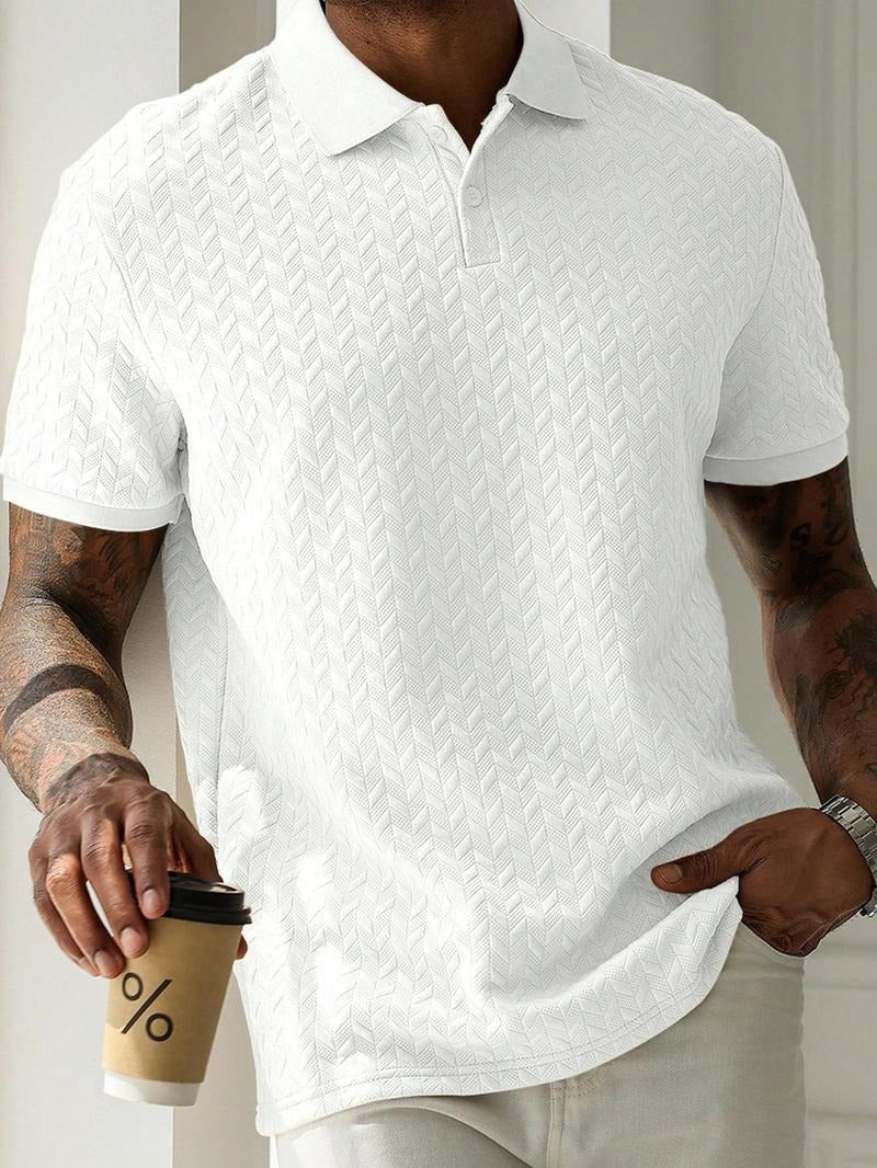 Corelli Jacquard Polo - Optic White