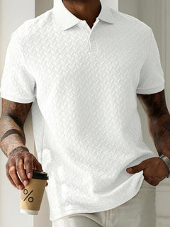 Corelli Jacquard Polo - Optic White