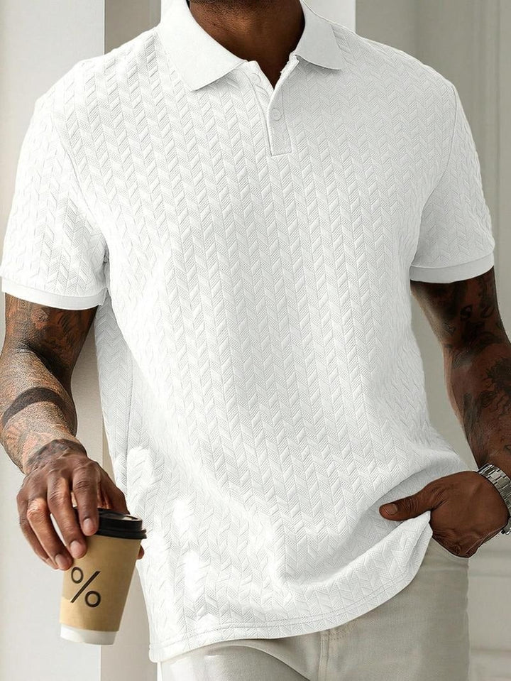 Corelli Jacquard Polo - Optic White