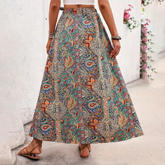 Corfu Floral Slit Maxi Skirt