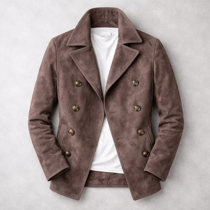 Cortez Double-Breasted Pea Coat - Espresso