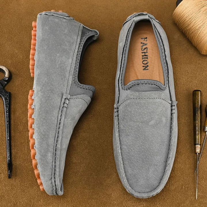 Crestview Handmade Driving Loafers - Stone Grey