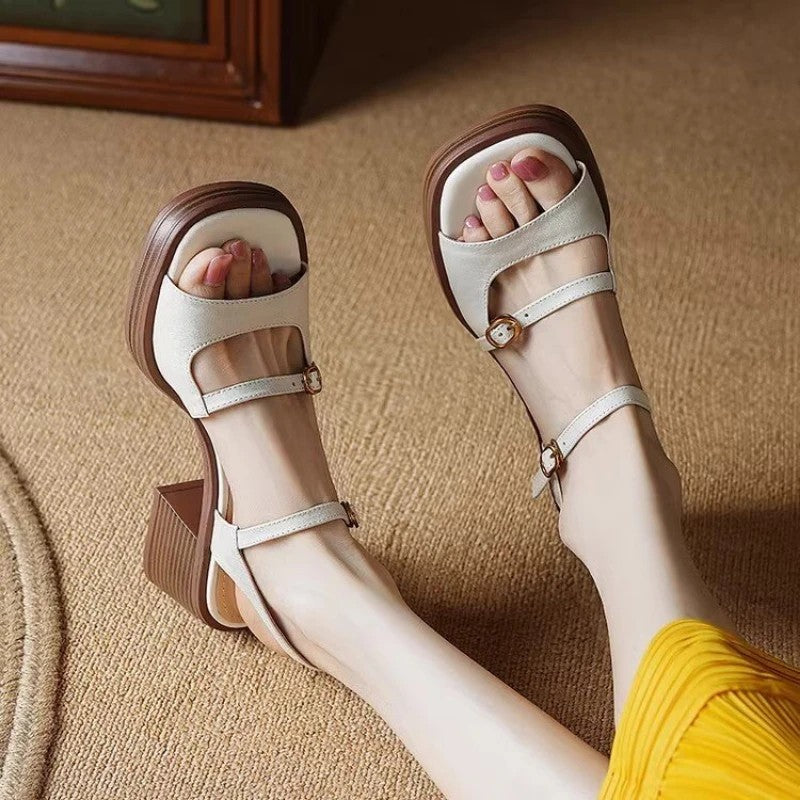 Cremona Platform Block Sandals - Dune