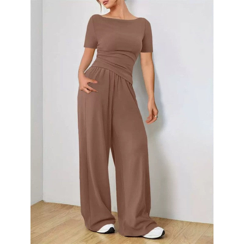 Cremona Wide Leg Knit Set - Khaki