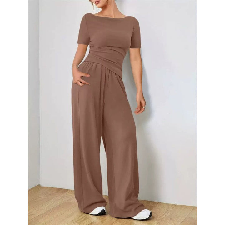 Cremona Wide Leg Knit Set - Khaki