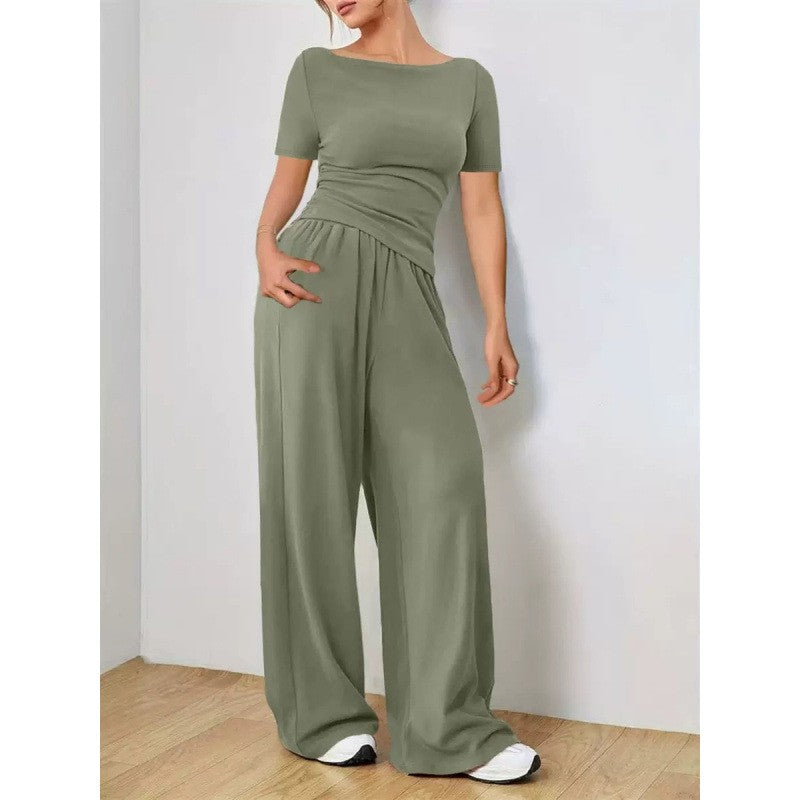 Cremona Wide Leg Knit Set - Pistachio
