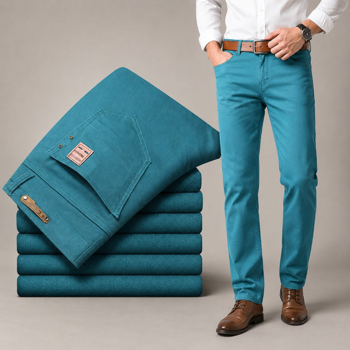 Cromwell Cotton Trousers - Aegean