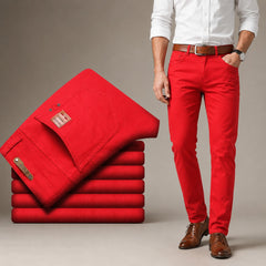 Cromwell Cotton Trousers - Garnet