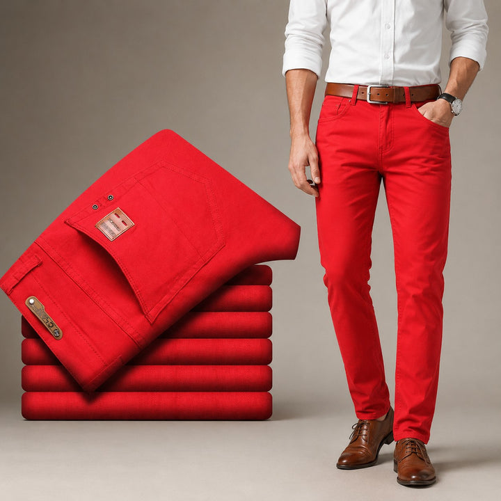 Cromwell Cotton Trousers - Garnet